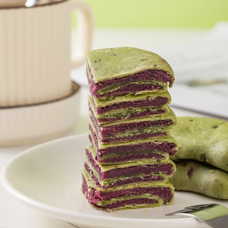 Matcha Chia Seed Purple Yam & Taro Pastry